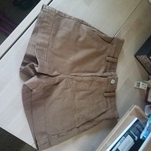 Everlane Cotton Twill Shorts Brown 0